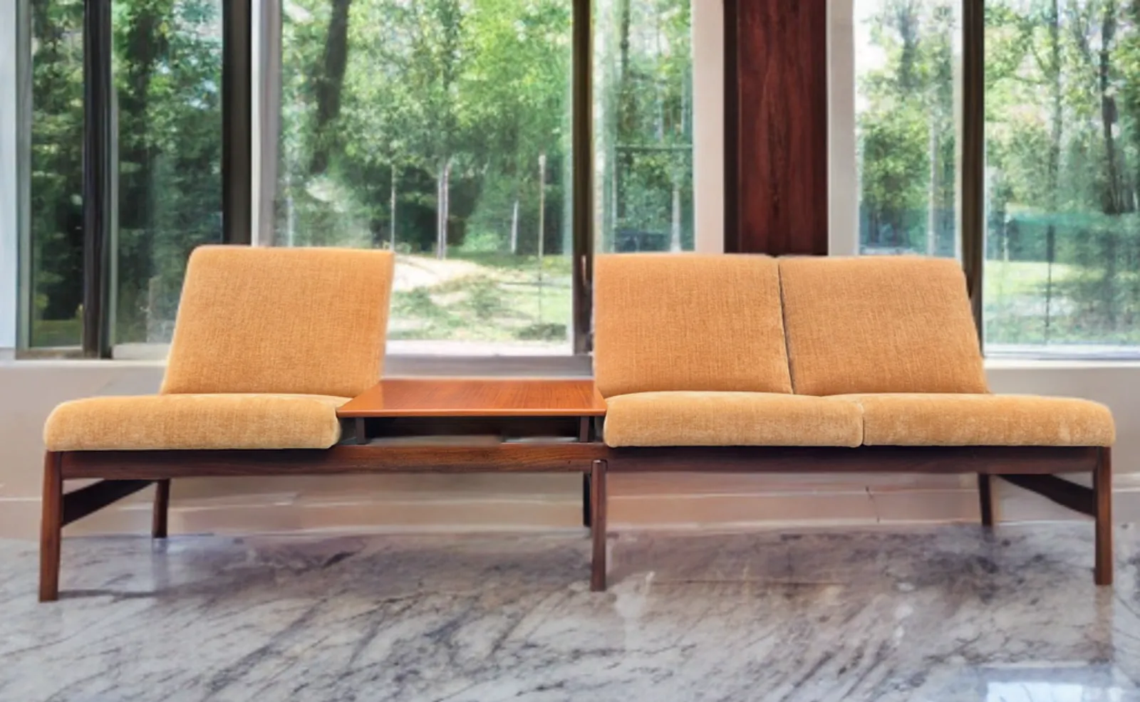 Teakwood Sofa Saga By Gunnar Sørlie, Scandinavian Mid Century 1960s photo 2500.0