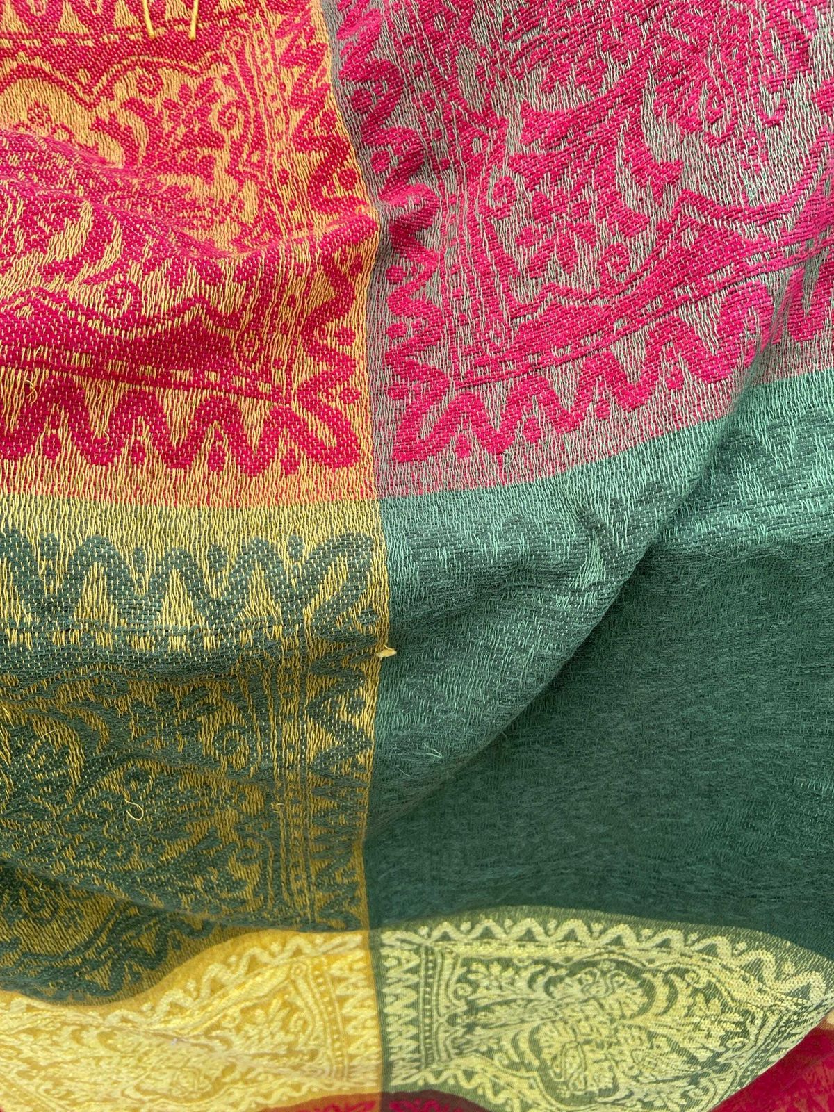 Vintage Pair Of Bold Colourful Vintage Throws (150cm X 126cm Each) photo furniture
