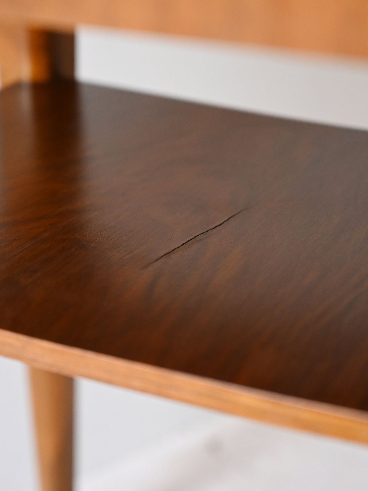 Scandinavian Mahogany Bedside Table photo vintage