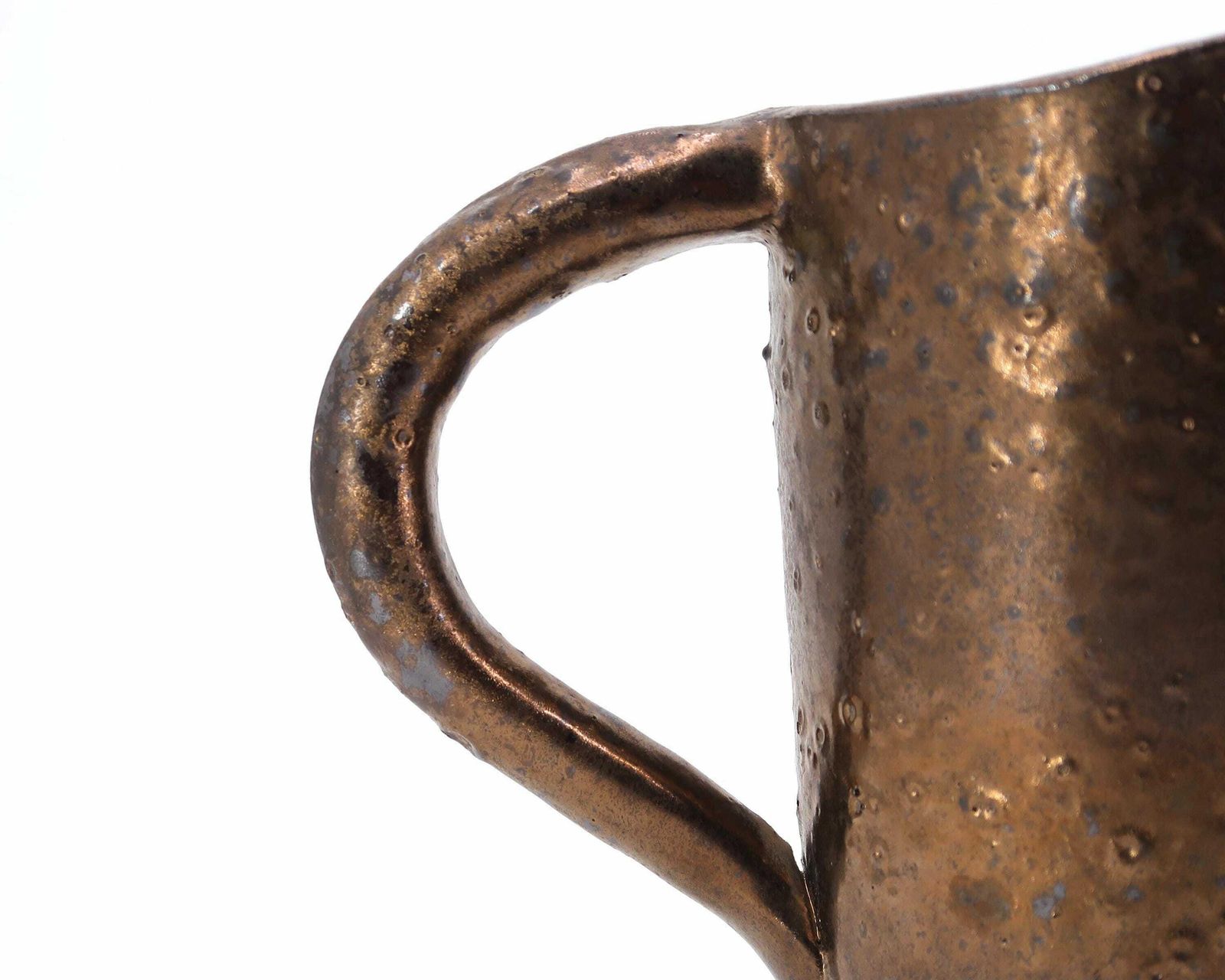 French Golden Bronze Modernist Ceramic Pitcher, 1950s / Denyse Gatard And Georges Jouve Style photo vinterior