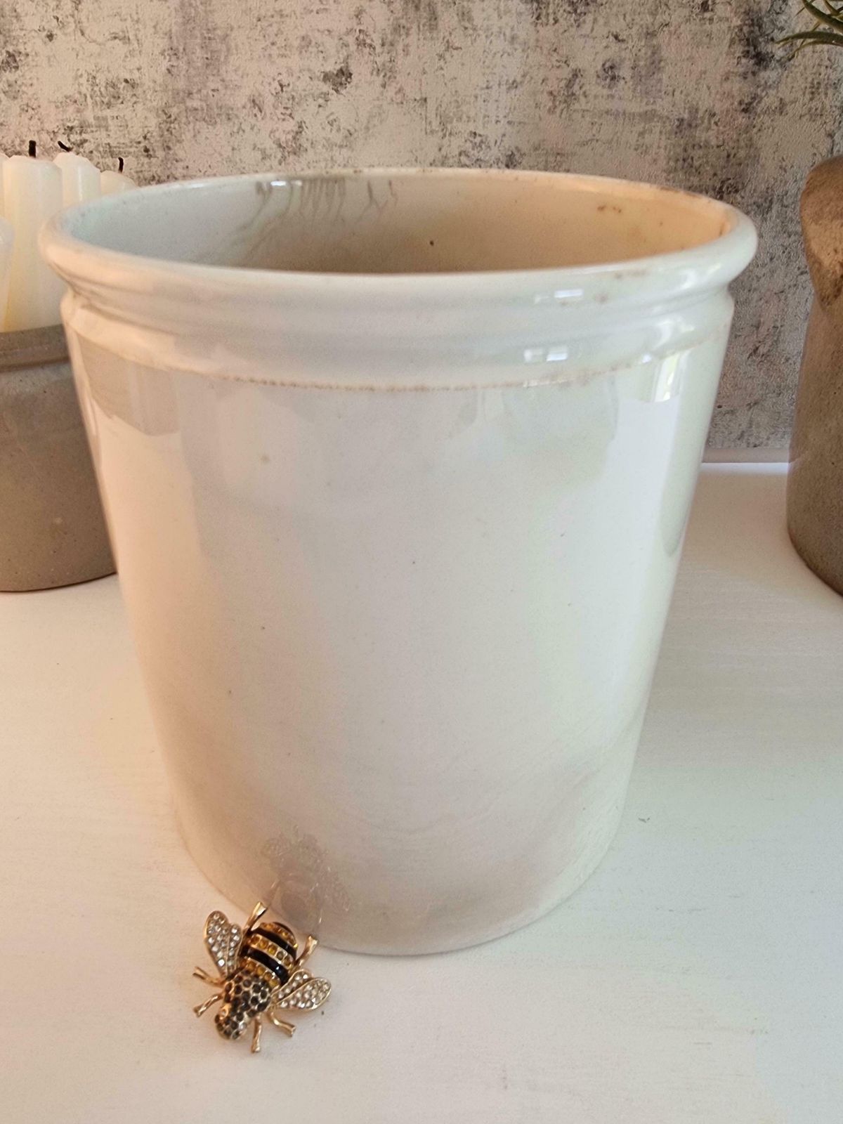 Antique French Ceramic Jar, Antique Jules Vieillard Bordeaux 1800s Jar, Antique Tea Stained Ceramic Storage Jar, Kitchen Storage Jar photo 116.0