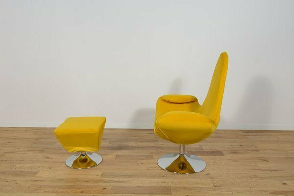Lounge Chair With Footrest From Mayfame, Denmark, Set Of 2 photo for sale