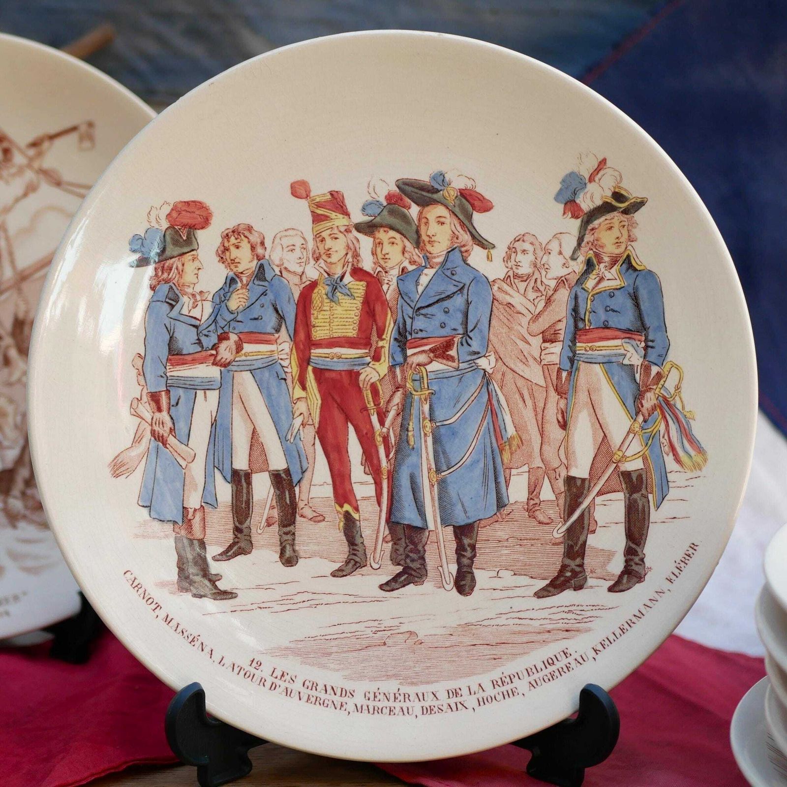photo furniture Eight Antique Sarreguemines Talking Plates Celebrating The Centenary Of The French Revolution Highly Collectable And Decorative Plates 1889