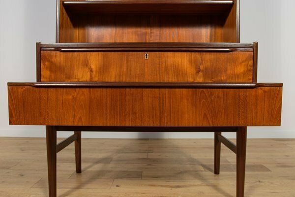 Furniture Mid Century Teak Shelf, Denmark, 1970s photo