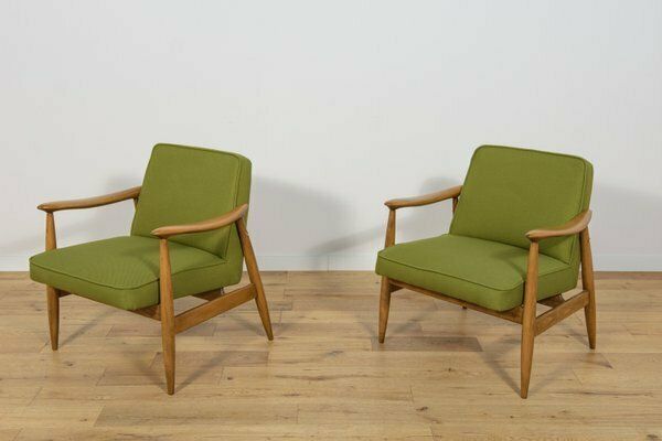 Gfm 87 Armchairs By Juliusz Kedziorek For Gościcińskie Furniture, Poland, 1960s, Set Of 2 photo for sale