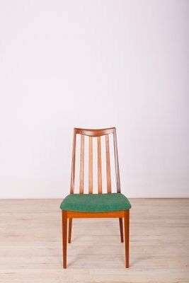 Fabric And Teak Dining Chairs By Leslie Dandy For G Plan, 1960s, Set Of 4 photo vinterior