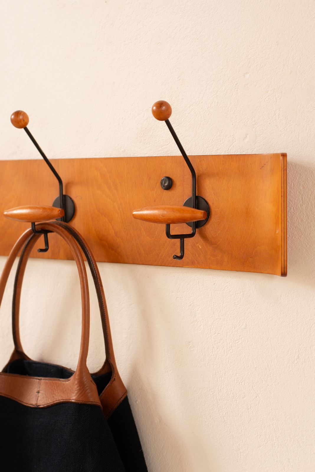 Mid Century Wood & Metal Coat Hook (Individually Priced) photo vinterior