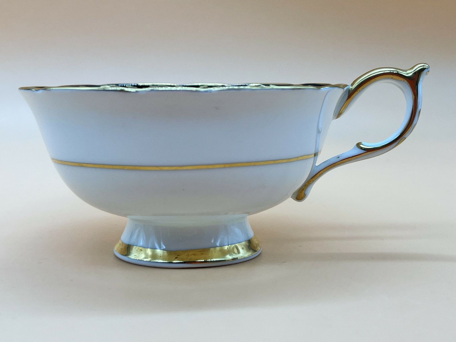 Paragon China Double Warranty Queen Mary Black And Gold With Pink Chintz Centre Tea Cup And Saucer Duo. No. 1334. photo furniture