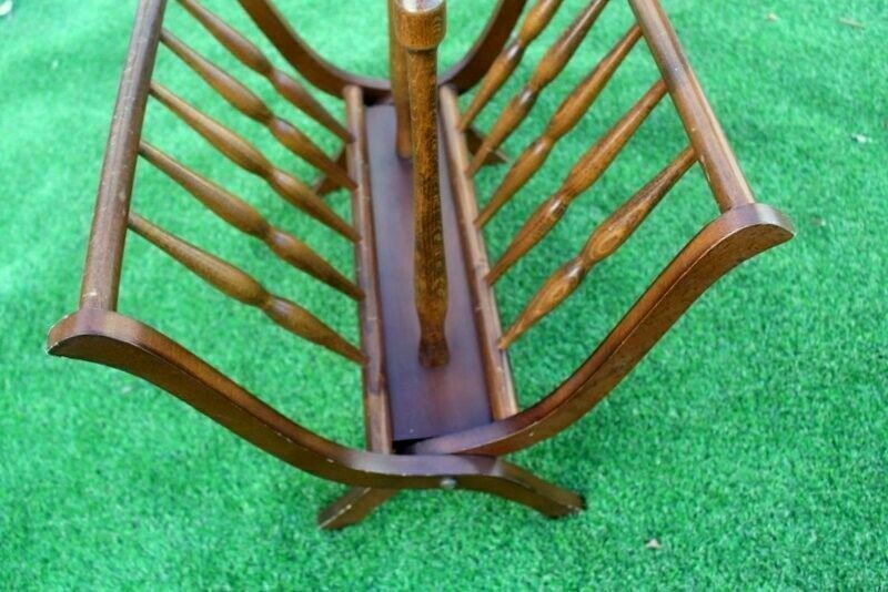 Vintage Mid Century Hout Magazine/ Newspaper Rack From Paris photo vintage