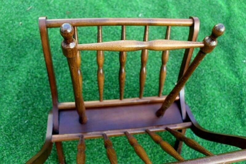 Home Decor Vintage Mid Century Hout Magazine/ Newspaper Rack From Paris photo
