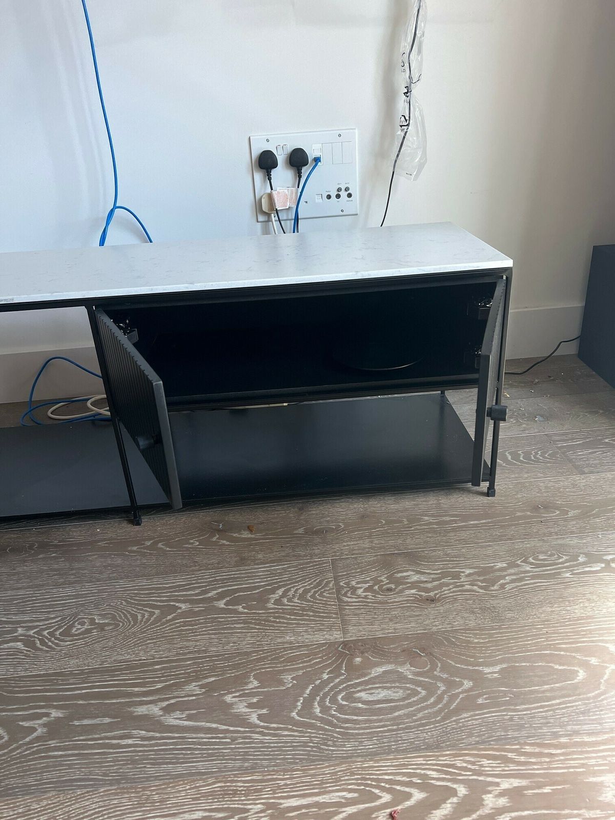 Love Interiors Bespoke Tv Unit With Stone Top And Compartment photo 100.0
