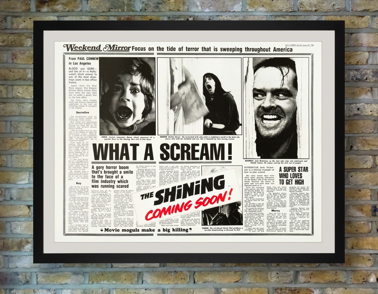'The Shining' Original Vintage British Quad Film Poster, 1980 photo for sale