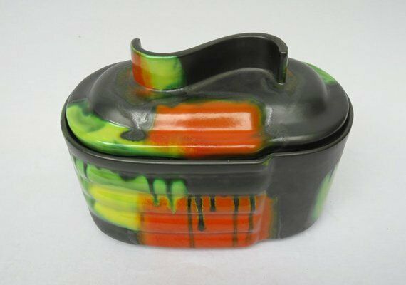 Art Deco Pastry Tin In Ceramic By Ziegler Schaffhausen, 1920s photo Home Decor