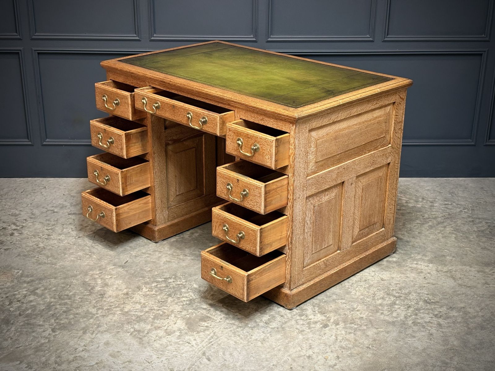 photo for sale Freestanding Oak Kneehole Desk