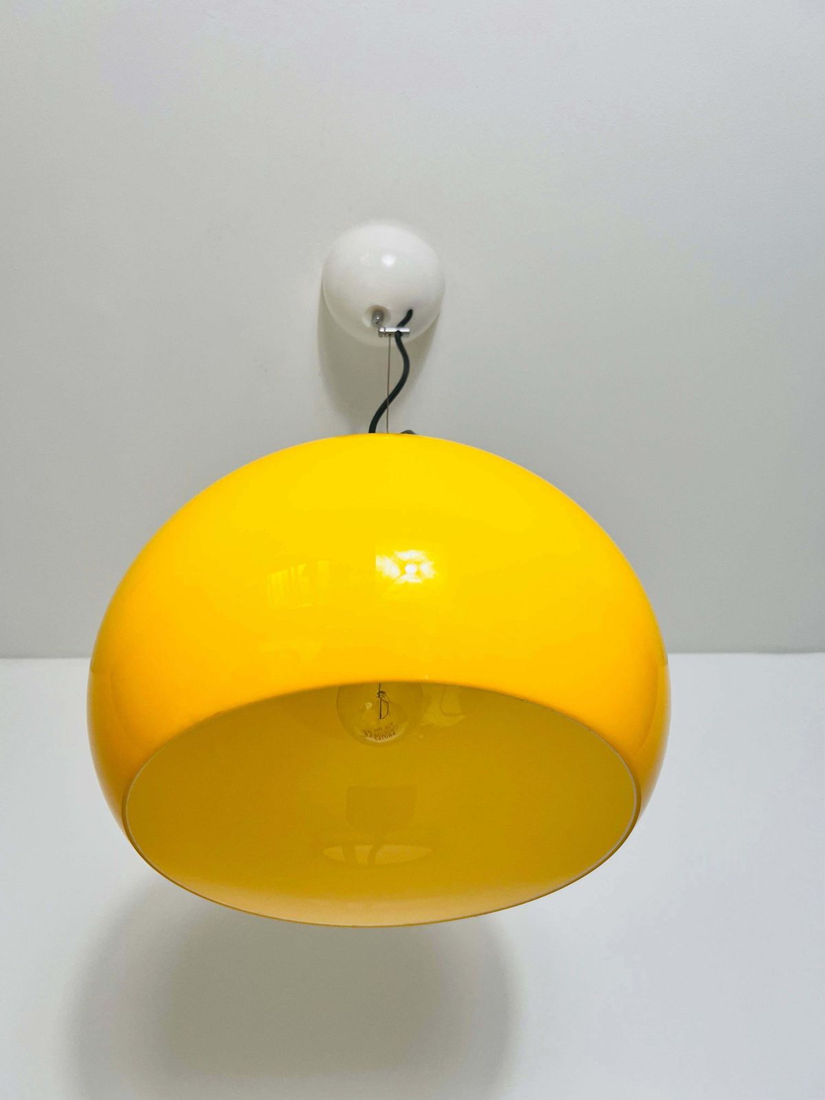 Yellow Pendant Lamp By Iguzzini, Italy, 1970s photo 651.0