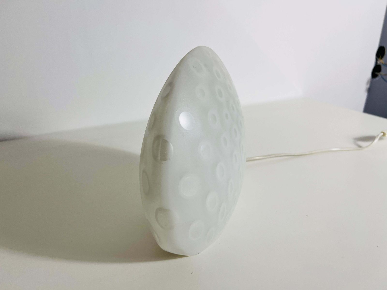 Mid Century Glass Table Lamp By Peill & Putzler, 1970s, Germany photo vintage