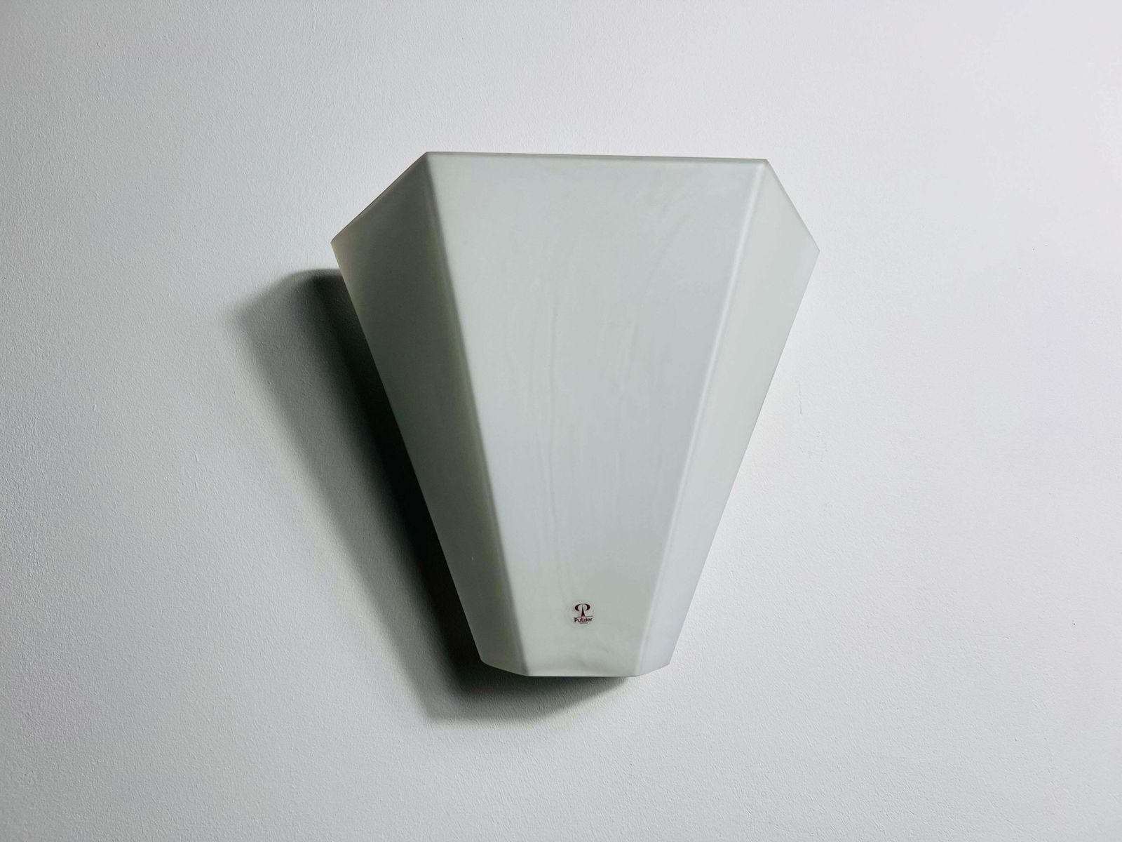 Mid Century Glass Wall Lamp By Peill & Putzler, 1970s, Germany photo for sale