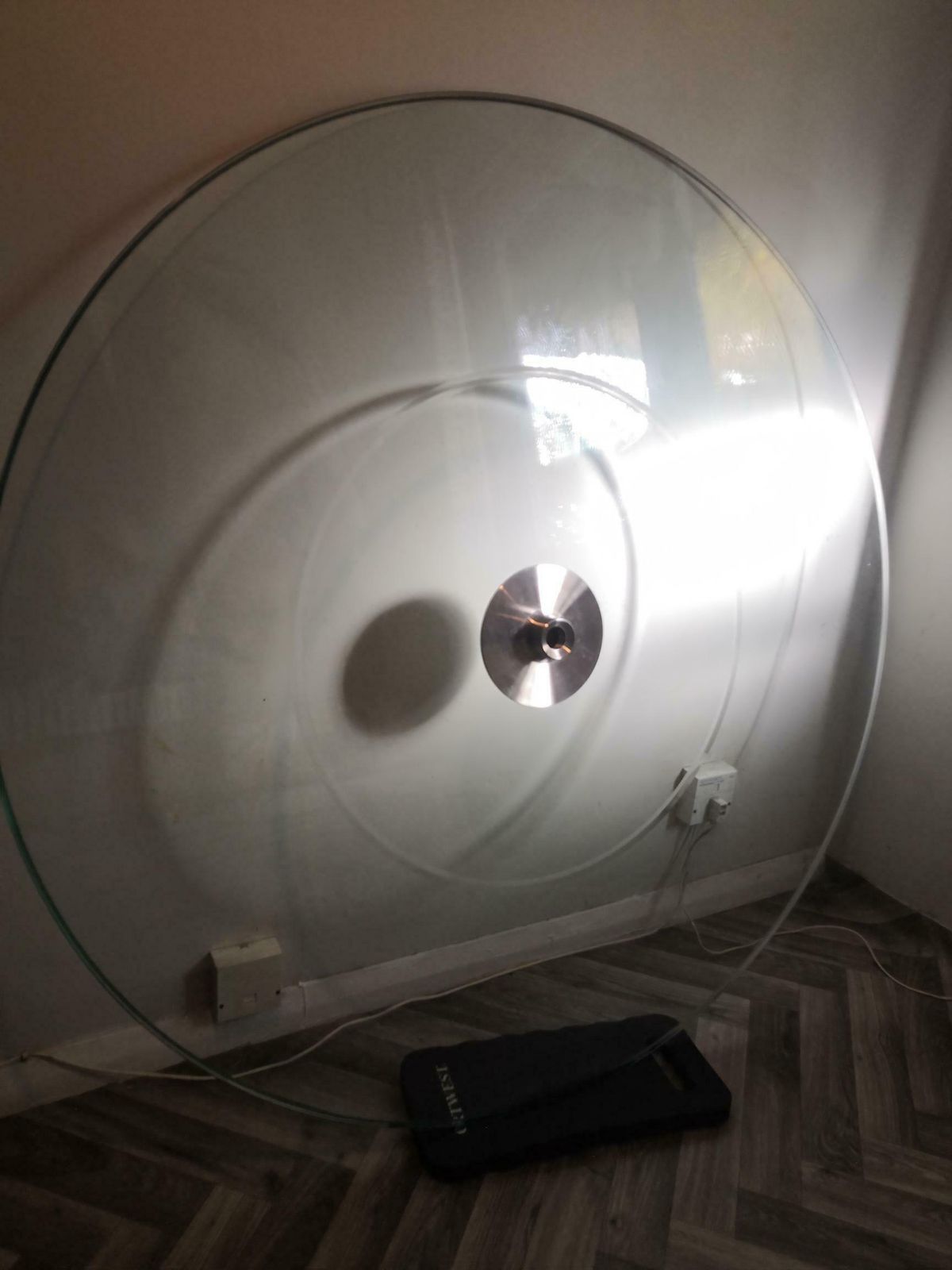 1980s Retro Glass Spiral Helix Dining Table In The Style Of Danny Lane photo for sale