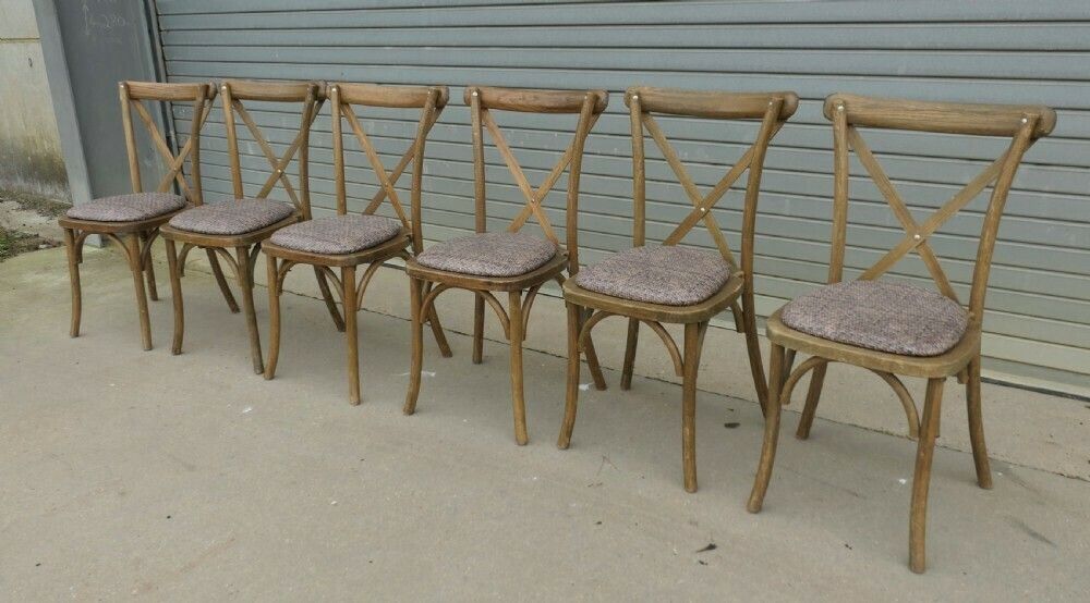 Set Of 6 Bistro Bentwood Style Chairs photo Furniture