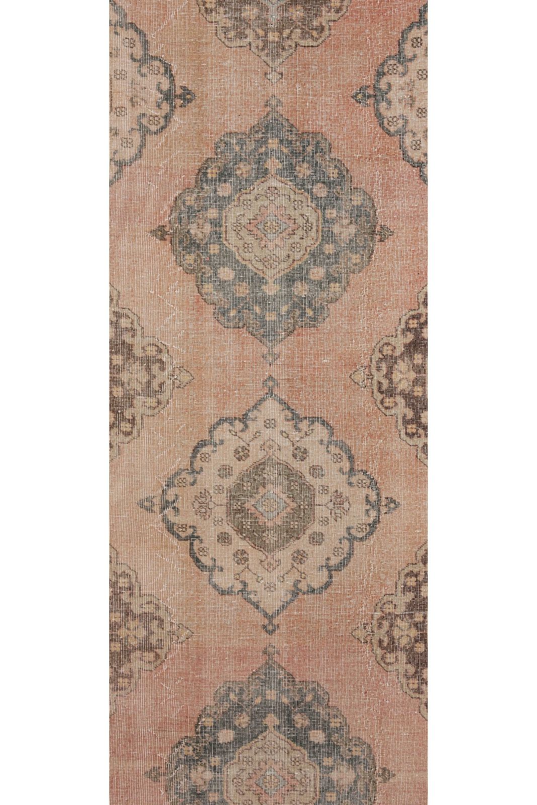 1960s Neoclassical Style Vintage Turkish Oushak Runner, Extra Long Hallway Rug 2'6'' X 24'9'' photo Textiles