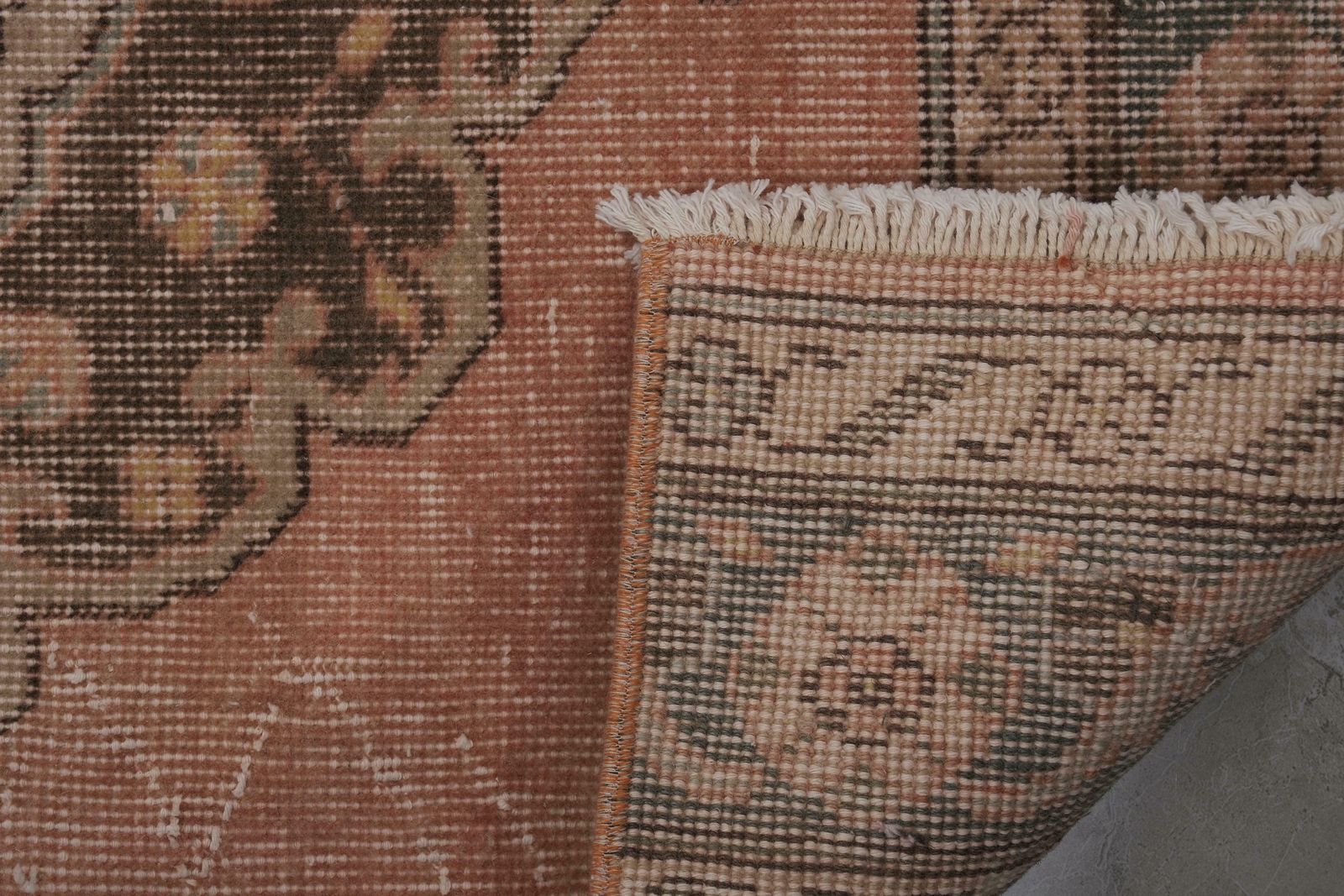 photo for sale 1960s Neoclassical Style Vintage Turkish Oushak Runner, Extra Long Hallway Rug 2'6'' X 24'9''