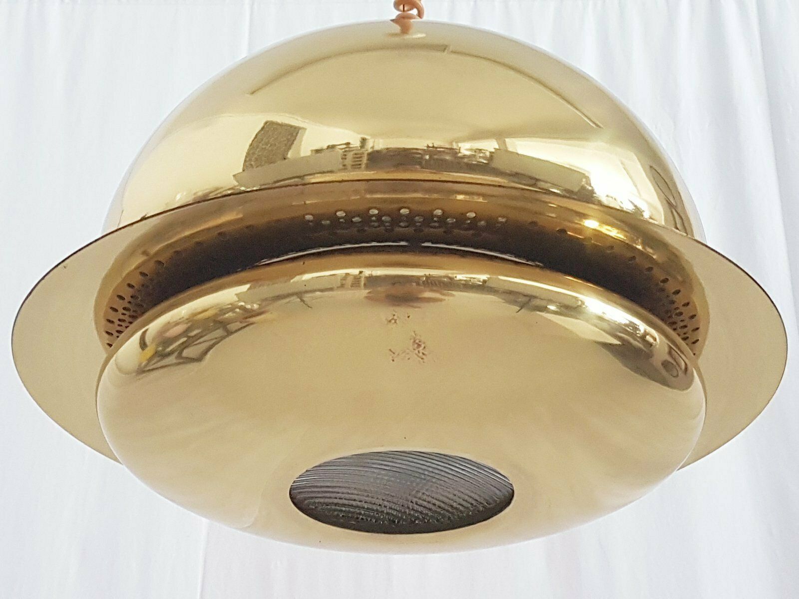 Gilt Metal Nictea Pendant By Tobia & Afra Scarpa For Flos photo Lighting