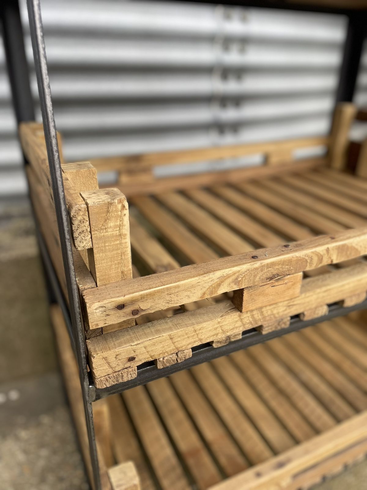 Handmade Zinc Top Rack With Potato Tray Shelves photo for sale
