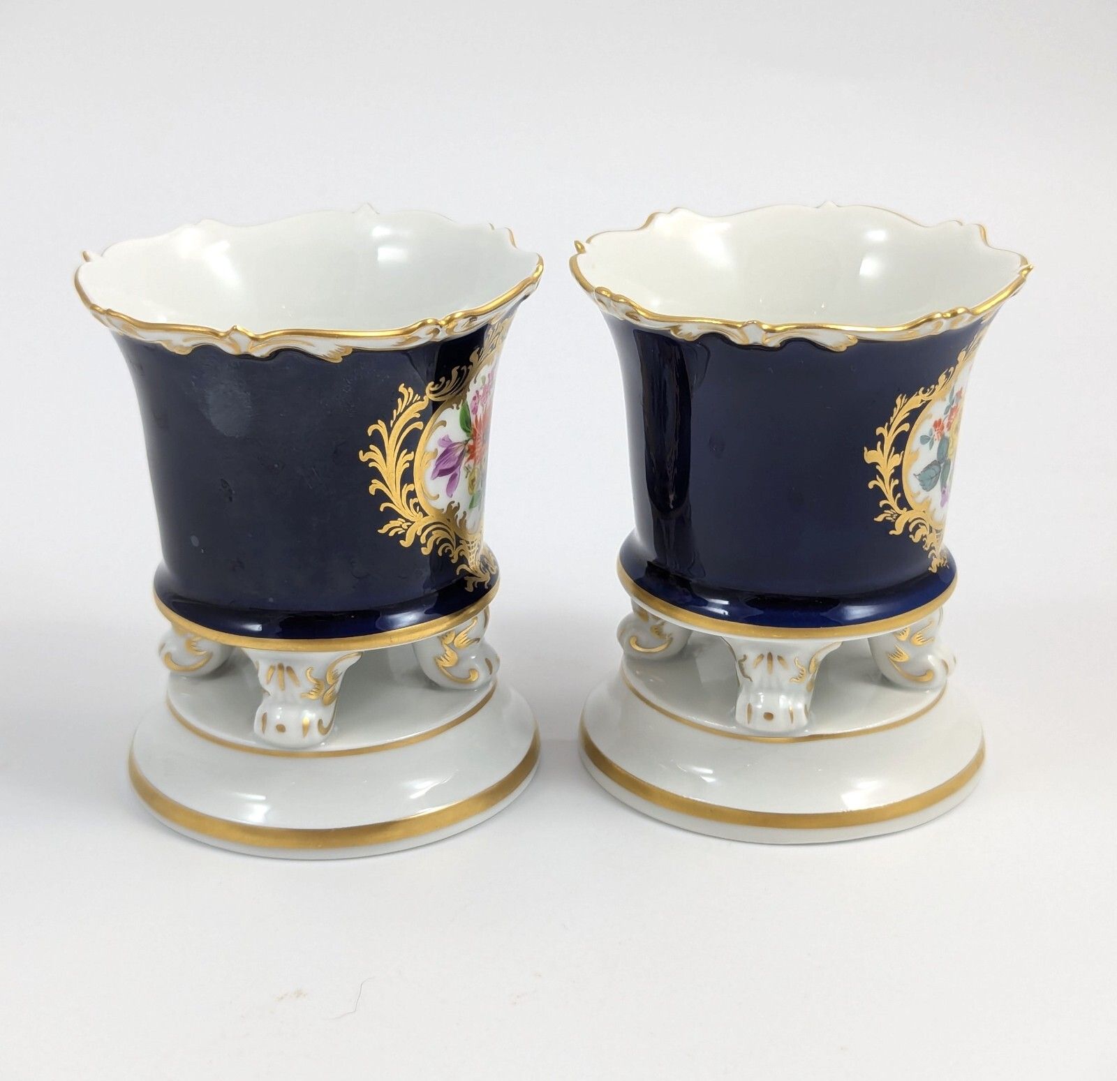 Meissen,Porcelain Cobalt Small Vases, 1930s photo Home Decor