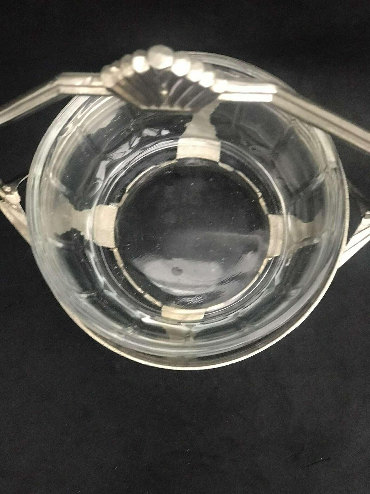 Beurrier Art Deco en métal chromé, service petit-déjeuner vintage, coupe à caviar, bol à confiture, coupe à bonbons, coupe à noix, idée cadeau mariage photo Décoration