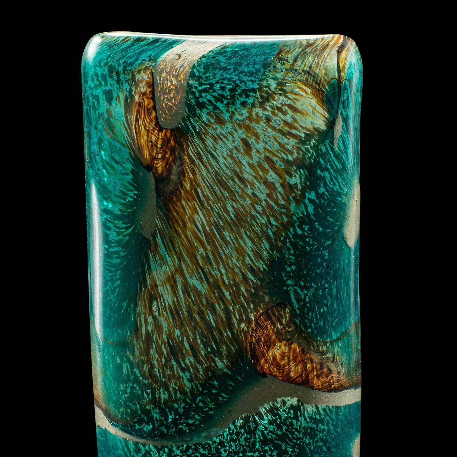 245.0 Small Vintage Flower Vase, Maltese, Art Glass, Flower Sleeve, Tea Light Holder photo