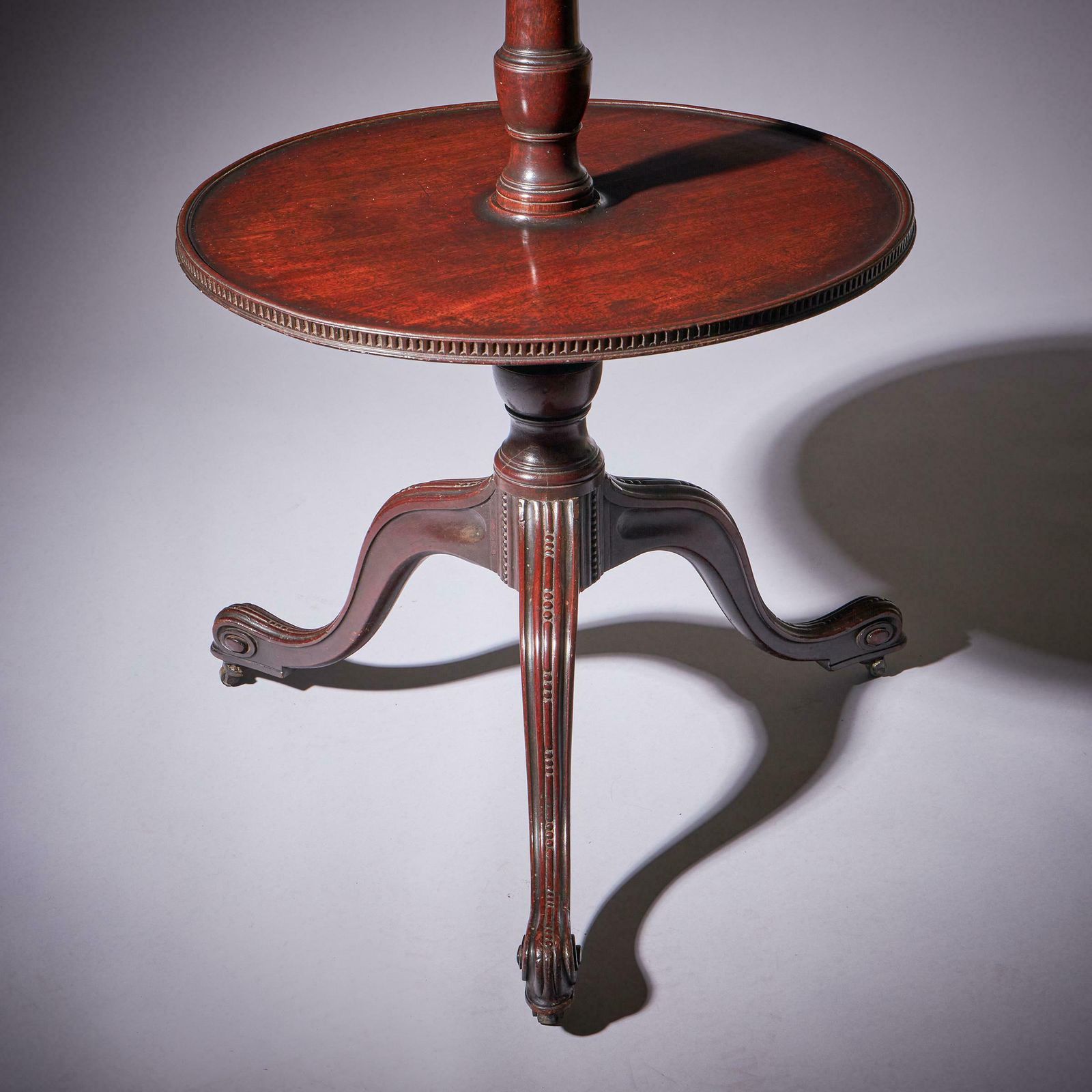 A Fine George III Chippendale Mahogany Dumb Waiter, Circa 1760 England. photo Furniture