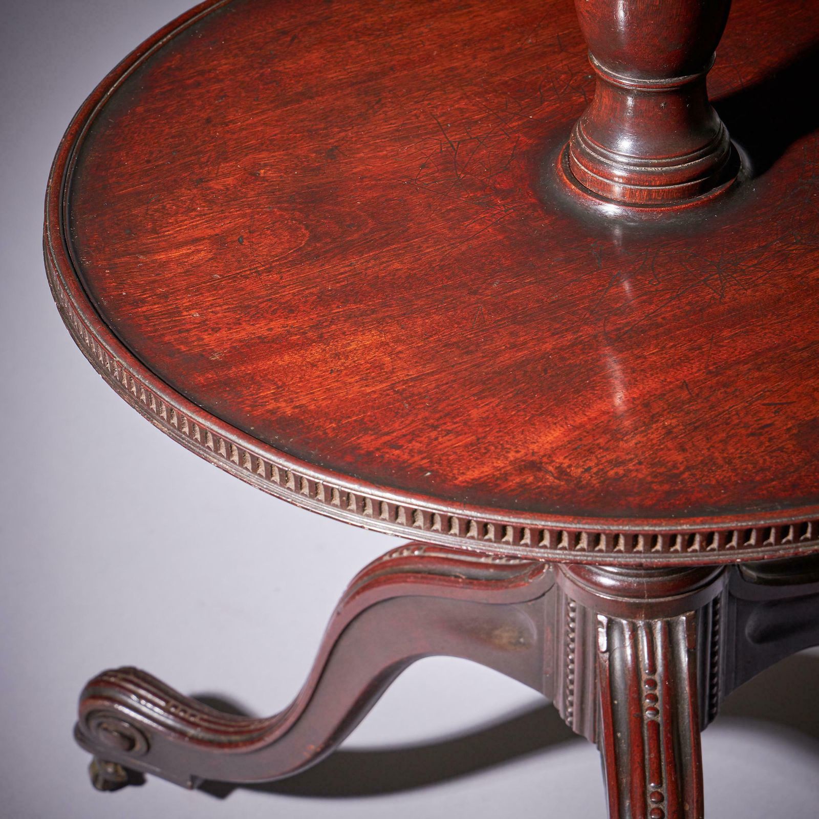A Fine George III Chippendale Mahogany Dumb Waiter, Circa 1760 England. photo vinterior