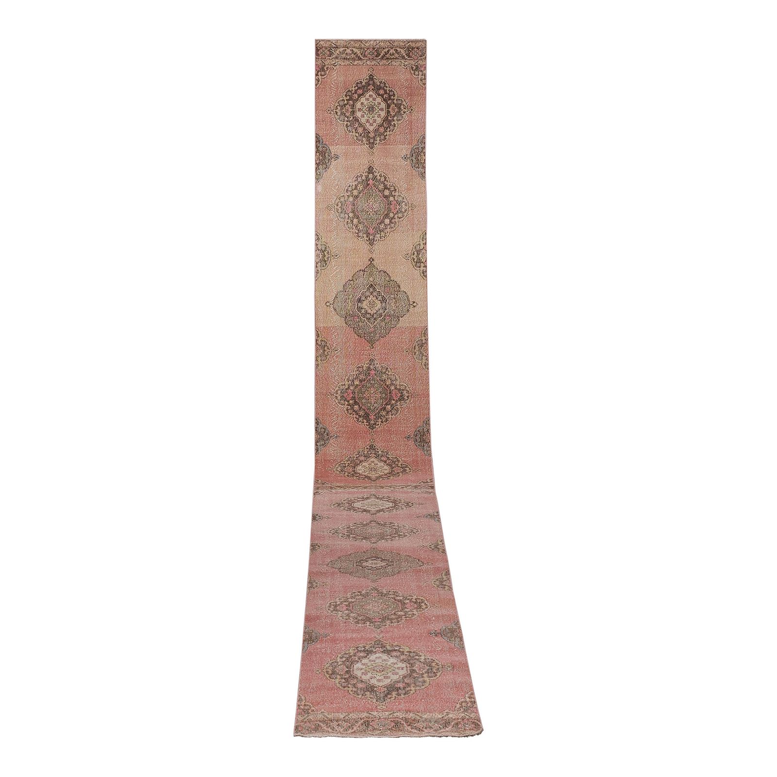 1960s Turkish Oushak Runner 2'6'' X 24'1''