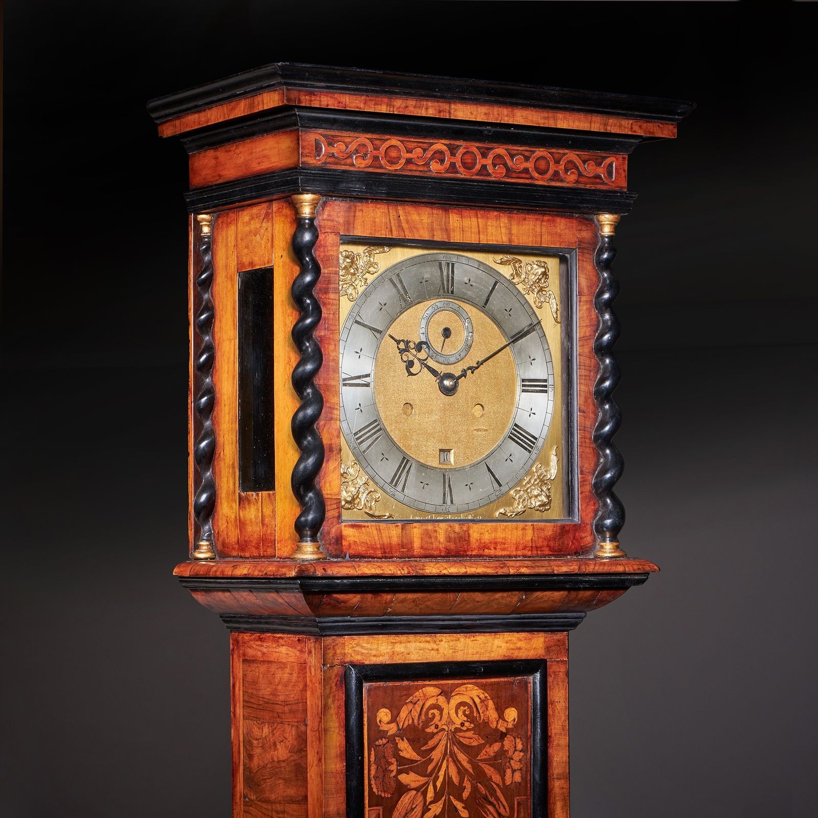 An Exceptional William And Mary 10 Inch Marquetry Longcase Clock By James Clowes, C. 1680 photo vinterior