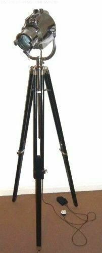 Vintage Industrial Strand Electric Theatre Spot Light Antique Floor Lamp Art Deco Patt 23 Movie Cinema Lighting Lampe 20 Th Century London Loft Lantern photo for sale
