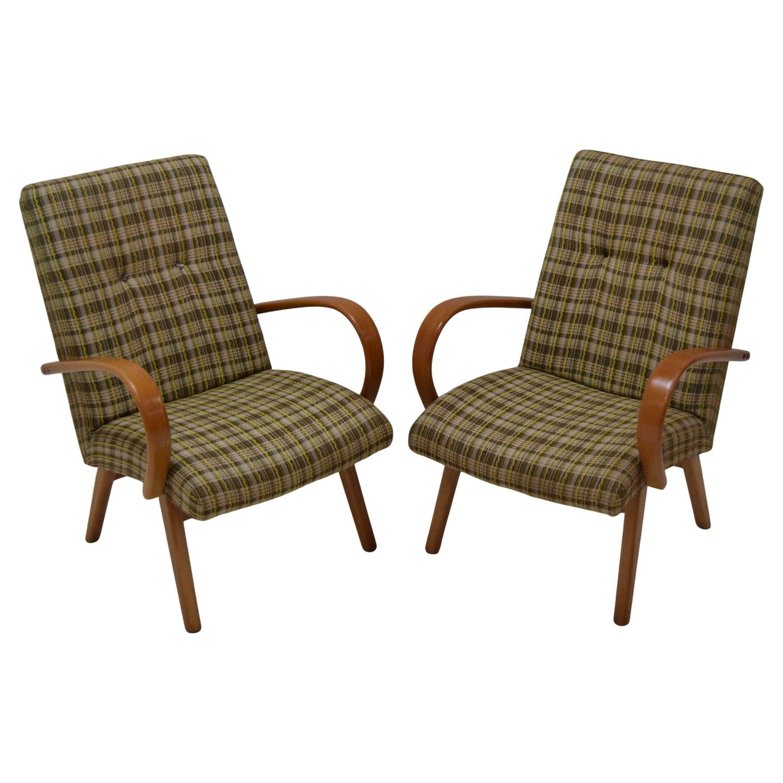 Set Of Two Armchairs By Jaroslav šmídek For Ton, 1960s.