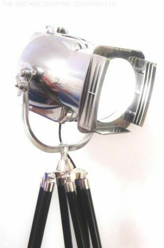 Vintage Strand Electric Spotlight London Film Lamp Floor Spot Light Studio Lighting Restored Silver Colour Alessi Cinema 1950s