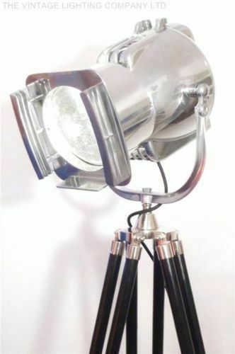 Vintage Strand Electric Spotlight London Film Lamp Floor Spot Light Studio Lighting Restored Silver Colour Alessi Cinema 1950s photo Lighting