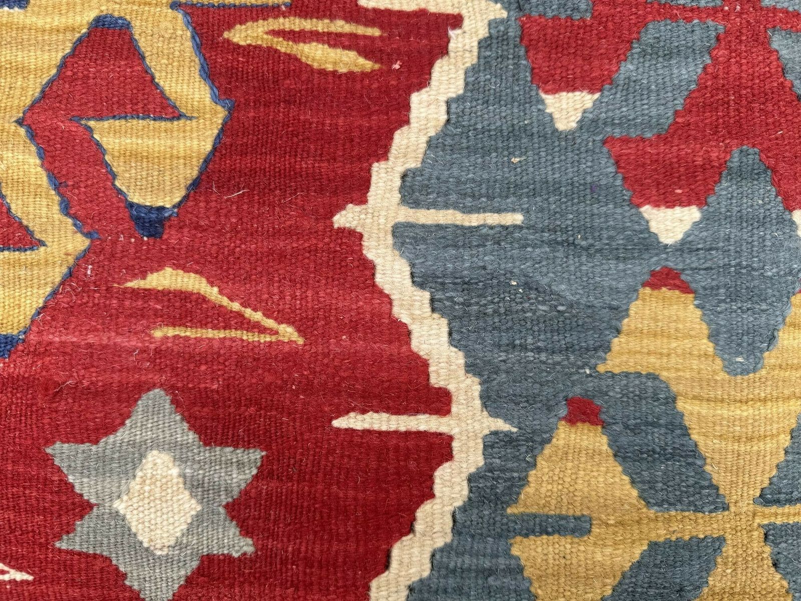 Kilim Covered Stool 0.90m X 0.46m X H0.40m photo vintage