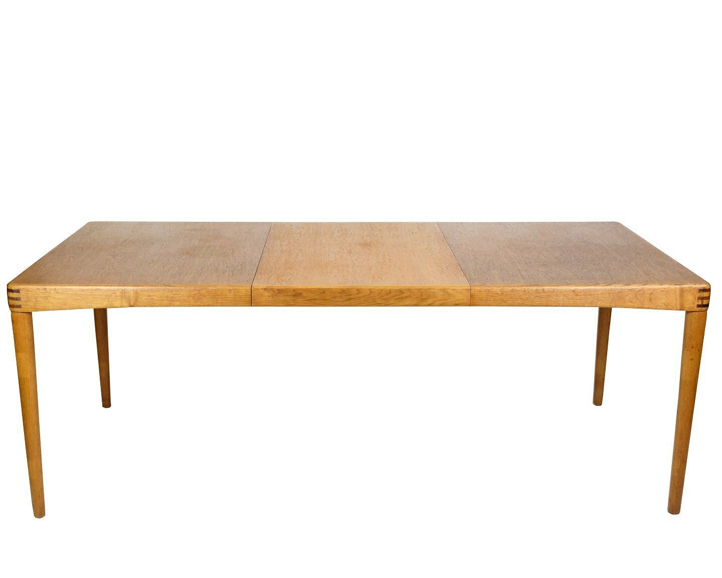 Dining Table In Oak With Taped Collections By Henry W. Klein For Bramin From 1960s photo vinterior