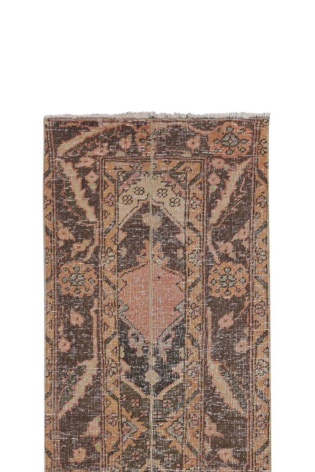 1960s Turkish Oushak Extra Long And Wide Runner   Stair Tread 1'7'' X 20'8'' photo for sale