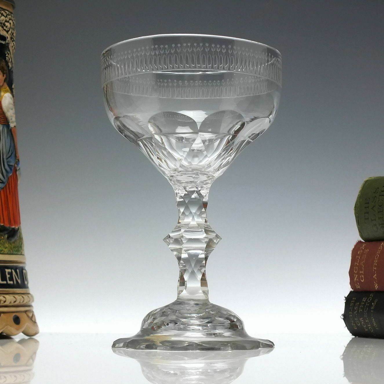 Georgian Facet Cut Champagne Sweetmeat Glass C1780