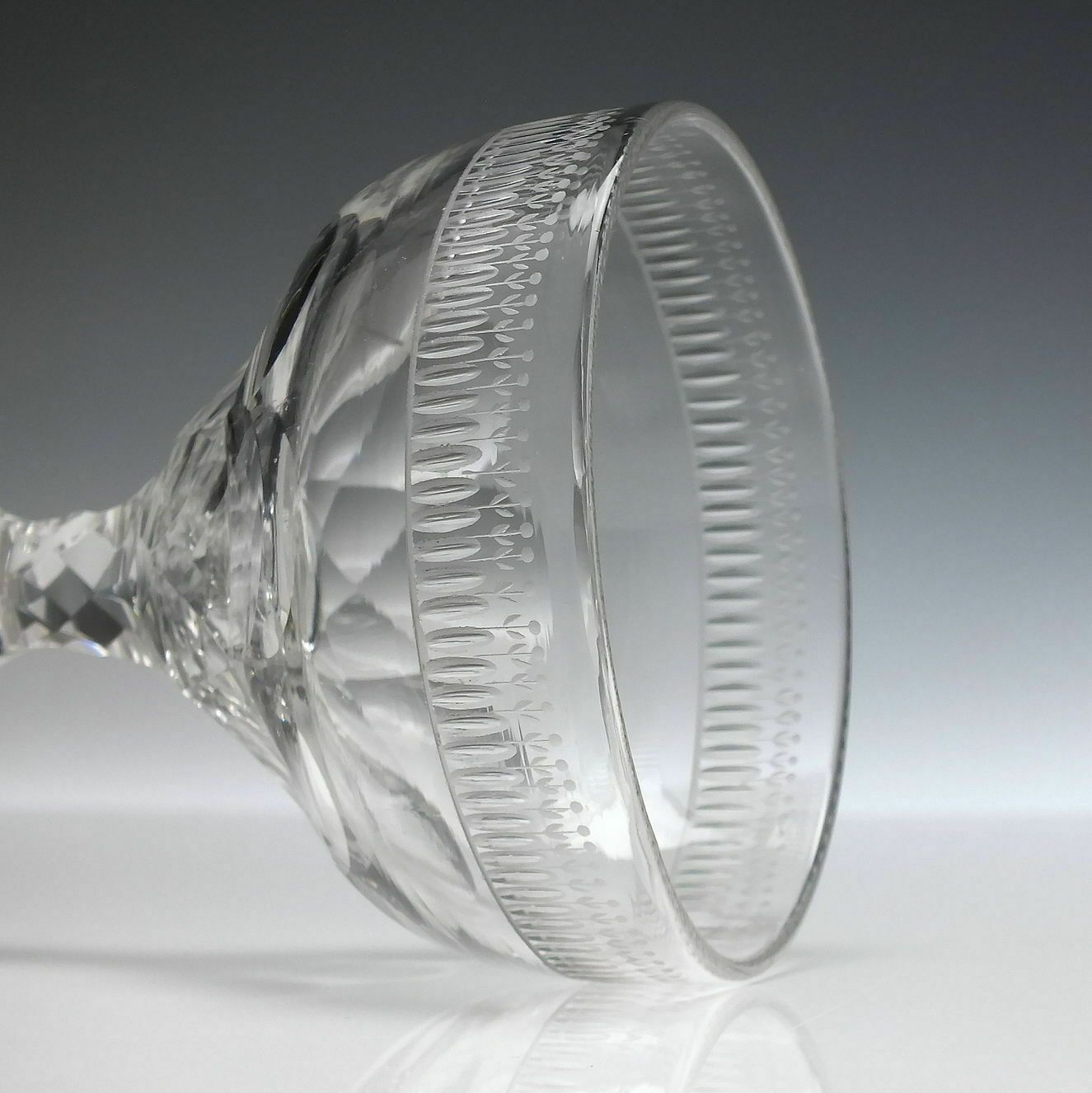 Georgian Facet Cut Champagne Sweetmeat Glass C1780 photo Home Decor