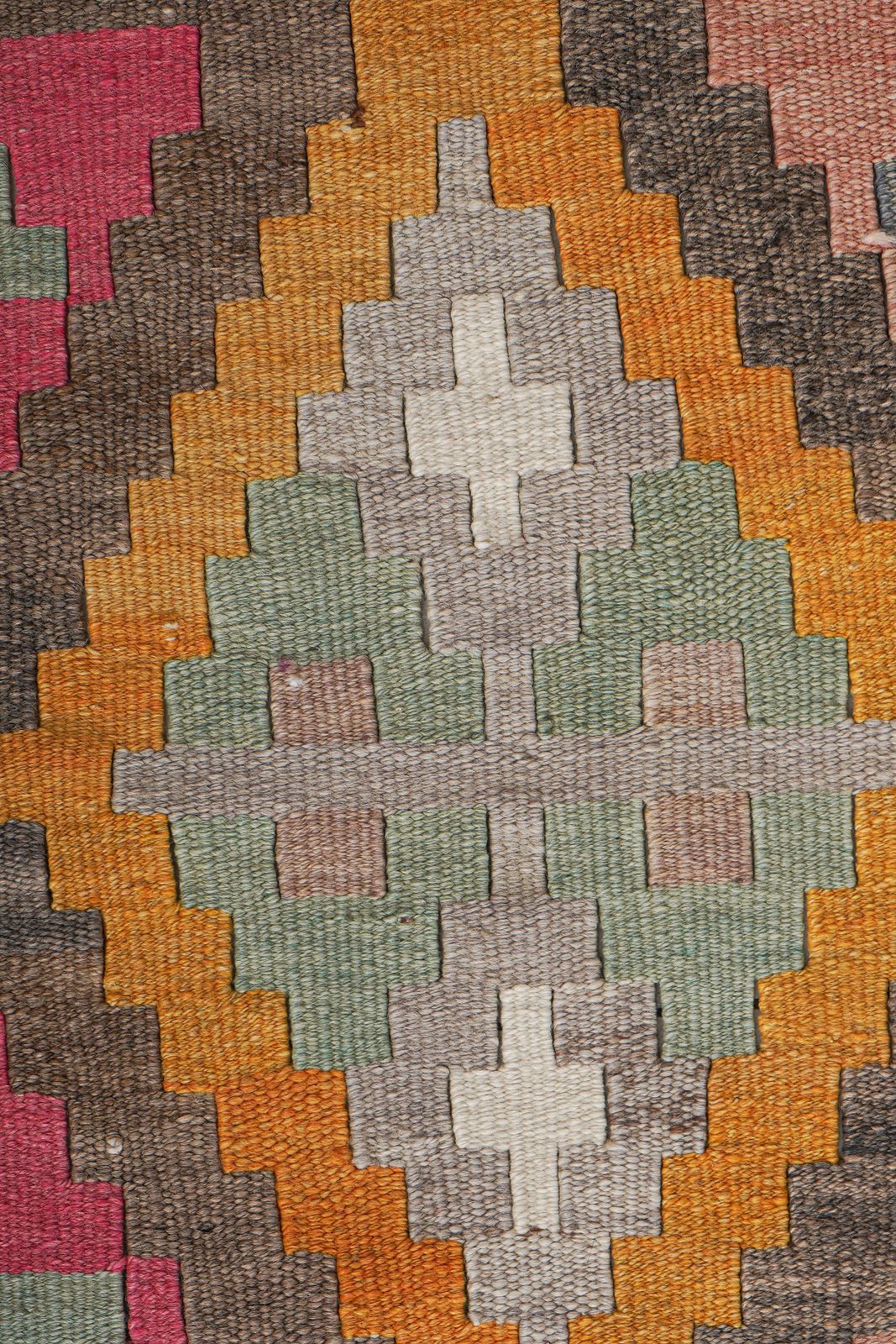 1960s Vintage Turkish Kilim Runner 2'4'' X 12'6'' photo vintage