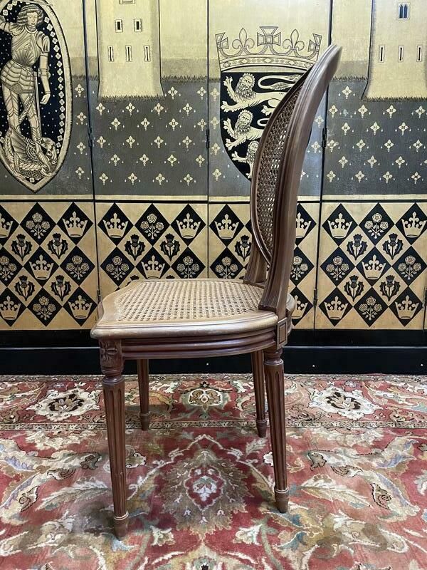 Suite De 6 Chaises Médaillon De Style Louis XVI En Cannage photo Furniture