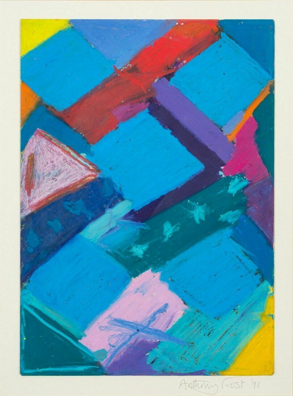 Anthony Frost Five Of Diamonds Original Pastel