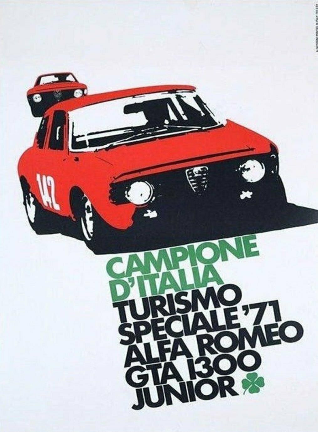 Alfa Romeo Campione D’italia Turismo Speciale ‘71 Vendor 1971 Original Vintage Poster