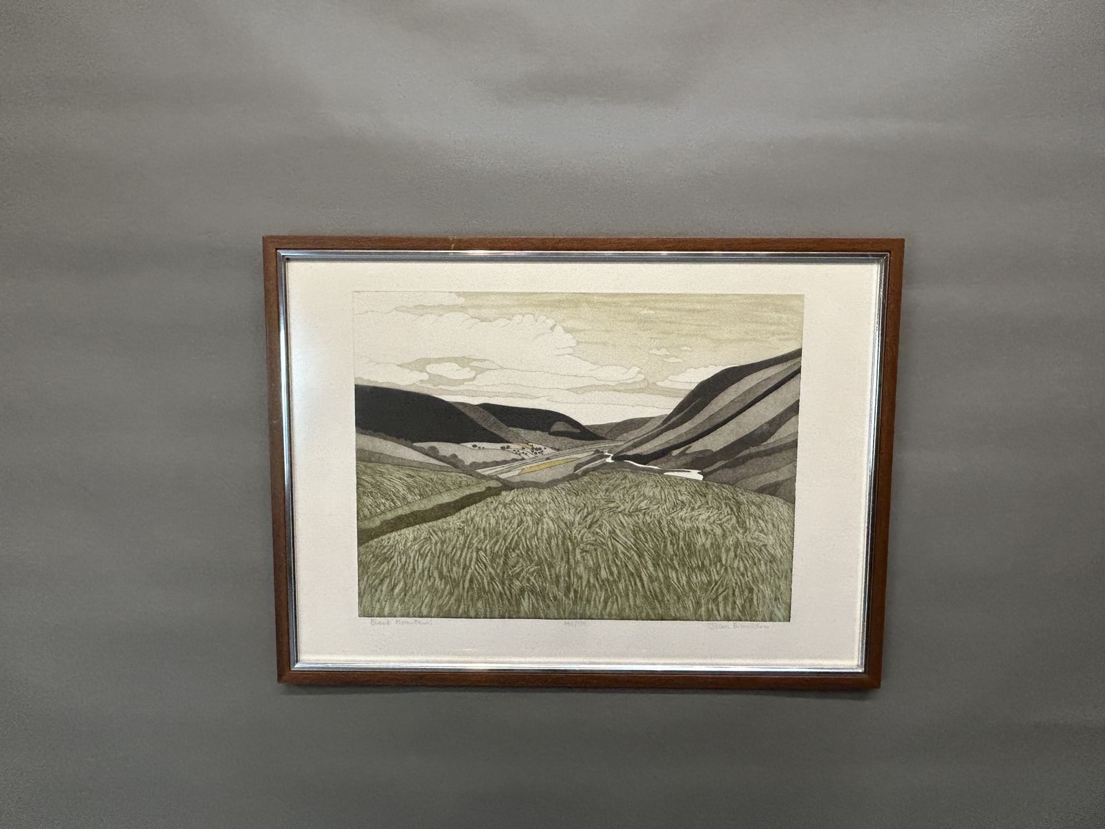 "Black Mountains" Etching By John Brunsdon