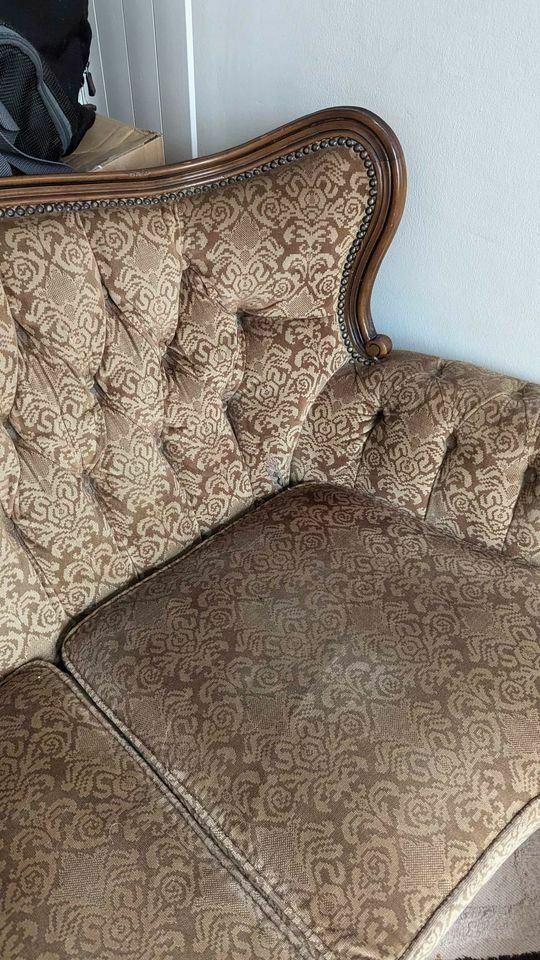 Antique Furniture Rococo Carved Louis Style 3 Seater Sofa photo vinterior