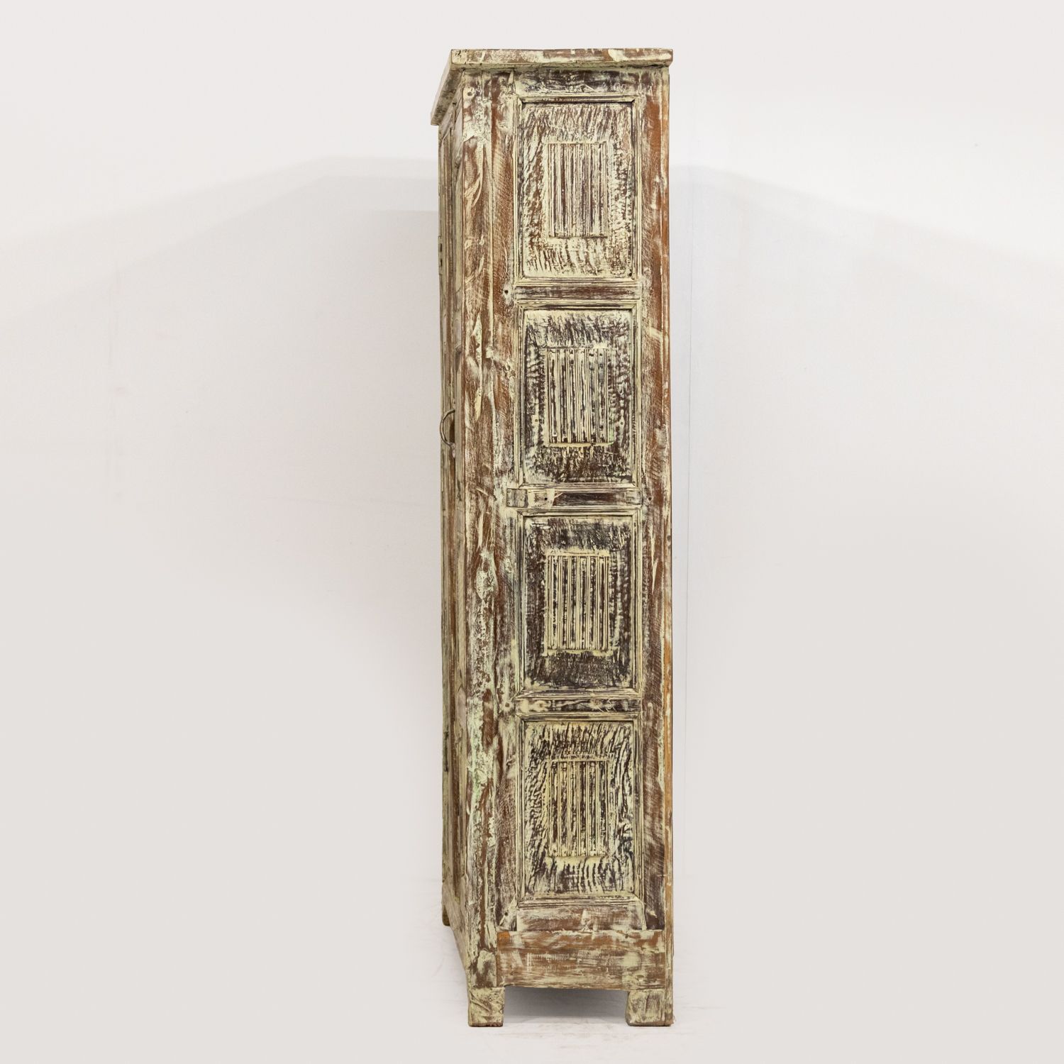 Distressed Green Panelled Door Almirah S 54 photo 745.0